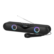 Deals, Discounts & Offers on  - Blaupunkt Newly Launched SBA20 Koncert 20W Wireless Soundbar with 2000 mAh Battery I Karaoke Ready with Party RGB Lights I Bluetooth, USB & FM Antenna I Mini Gaming BT Soundbar