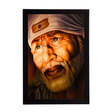 Deals, Discounts & Offers on  - eCraftIndia Sai Baba Satin Matt Texture Framed Synthetic Wood UV Art Painting (28 cm x 1.3 cm x 35.6 cm)