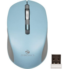 Deals, Discounts & Offers on  - ZEBRONICS Zeb-Jaguar Wireless Mouse, 2.4GHz with USB Nano Receiver, High Precision Optical Tracking, 4 Buttons, Plug & Play, Ambidextrous,