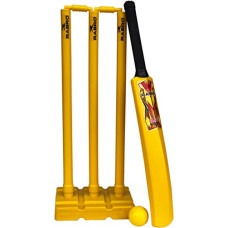 Deals, Discounts & Offers on  - RABRO Cricket Kit, Cricket Kit for Adults, Cricket Set, Plastic Cricket Complete Set with Plastic Bat Full Size, Plastic Wicket Set & Wind Ball