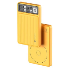Deals, Discounts & Offers on Power Banks - Portronics Luxcell Wireless Mini 10k 10000mAh 15W Magnetic Wireless Fast Charging Smallest Power Bank with 22.5 Wired Output Compatible with iPhone 12 & Above & Other QI Enabled Devices(Yellow)