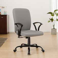 Deals, Discounts & Offers on Furniture - Green Soul Seoul X Office Chair, Mid Back Mesh Ergonomic Home Office Desk Chair with Comfortable & Spacious Seat, Rocking-tilt Mechanism & Heavy Duty Metal Base (Grey)