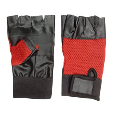 Deals, Discounts & Offers on  - Spanco Red Color Leather Gym Gloves for Weight Lifting and Exercise