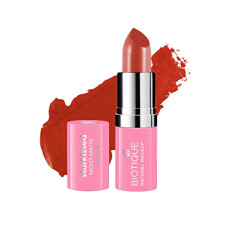 Deals, Discounts & Offers on Beauty Care - Biotique Natural Makeup Starkissed Moist Matte Lipstick, Material Girl