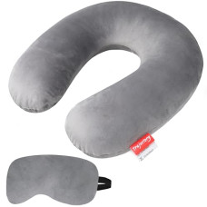 Deals, Discounts & Offers on  - Trajectory Travel Neck Pillow Rest Cushion with Sleeping Eye Mask Combo for Travel in Plane Flight Car Train Airplane for Sleeping