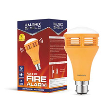 Deals, Discounts & Offers on  - Halonix Shield Fire Alarm (Plug and use, Detects Smoke, Carbon Monoxide, LPG, Methane, Hydrogen) Loud Alarm, Yellow, Pack of 1.