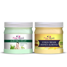 Deals, Discounts & Offers on  - Pink Root Aloe Vera Cream 500gm with Honey Almond Cold Cream 500gm
