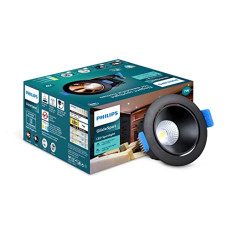 Deals, Discounts & Offers on  - PHILIPS 7 Watt Black Reflector LED Ceiling COB Round Spot Light with Adjustable Tilt | Cut out: 67mm | Cool Day Light, Pack of 1 (Glide Spot)