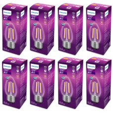 Deals, Discounts & Offers on  - Philips 4-Watt 400-lumen Clear Candle E27 Base (Warm White, Pack of 8) - Decorative, Ambience
