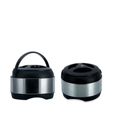Deals, Discounts & Offers on  - HOMETALES Casserole with Inner Stainless Steel 1000ml Each,Silver (2U)