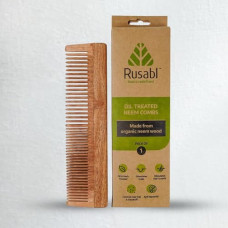 Deals, Discounts & Offers on Beauty Care - Rusabl Neem Dual Tooth Comb Without Handle For Men And Women, Pure Neem Wood, 100% Wooden, Comb With Wooden Teeth (Fine tooth)