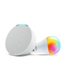 Deals, Discounts & Offers on Electronics - [Use Canara Bank Credit Card] Amazon Echo Pop (White) Combo with Wipro Simple Setup 9W LED Smart Color Bulb