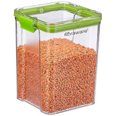 Deals, Discounts & Offers on  - Floraware Food Safe Plastic Multiuse Square Lock & Lock Airtight Container,Multipurpose Jar, Grocery Container, BPA Free, 1200 ML (Green, 1)