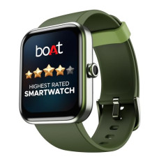Deals, Discounts & Offers on  - boAt Xtend Smart Watch with Alexa Built-in, 1.69 HD Display, Multiple Watch Faces, Stress Monitor, HR & SpO2 Monitoring, 14 Sports Modes, Sleep Monitor, 5 ATM & 7 Days Battery Life(Olive Green)
