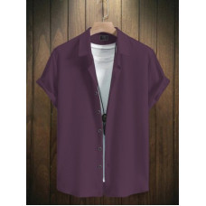 Deals, Discounts & Offers on  - Marmic FabMen Slim Fit Self Design Spread Collar Casual Shirt