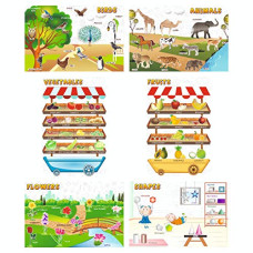 Deals, Discounts & Offers on  - Vantagekart Birds, Animals, Vegetables, Fruits, Flowers, Shapes Educational Wall Posters/charts