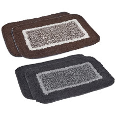 Deals, Discounts & Offers on  - Amazon Brand - Solimo Cotton Bathmat, Set of 4, Rectangle Feather - 1300 GSM