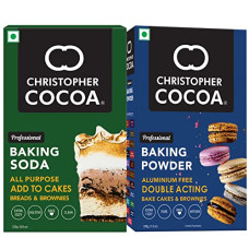 Deals, Discounts & Offers on  - Christopher Cocoa Baking Soda All Purpose 250g, Baking Powder Aluminium Free Double Acting 200g (Bake Cakes, Cookies, Breads, Brownies)