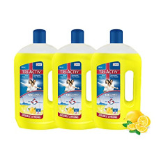 Deals, Discounts & Offers on  - Tri-Activ Double Strong Disinfectant Floor Cleaner | Half Cap Only | 10X Cleaning with 99.9% Germ kill | Citrus Fragrance - Pack of 3 (1000ml x 3 Units), (400935022)