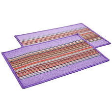 Deals, Discounts & Offers on  - Amazon Brand - Solimo Premium Polypropylene Home Decor Doormats - Pack of 2 (Purple, 58 x 38 cm)