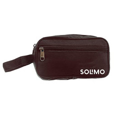 Deals, Discounts & Offers on  - Amazon Brand - Solimo Canvas Toiletry Bag, Brown