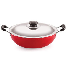 Deals, Discounts & Offers on Cookware - Nirlon Nonstick Aluminium Deep Fry Kadai/Wok 22cm with Stainless Steel Lid, Capacity 2.2 Litre[New_26mm_Classic_DKD(M)]