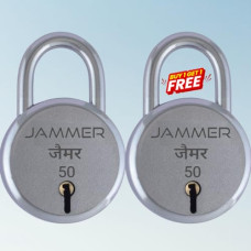 Deals, Discounts & Offers on Home Improvement - JAMMER Round 50 Lock, 6 Lever, Small Size, Single Locking, Iron Body, Lock
