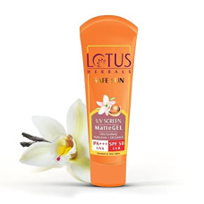 Deals, Discounts & Offers on  - Lotus Herbals Safe Sun Uv Screen Matte Gel Spf 50| Pa+++, 30g (Pack of 1)