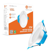 Deals, Discounts & Offers on  - Orient Electric Motion Sensor Downlight - 12W, False Ceiling Required, Cut Out Dimension - 70mm, 1000 Lumens, 2.5KV Surge Protection, Wide Voltage Range - BIS Approved, Made in India