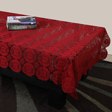 Deals and Offers on - STITCHNEST - Net Table Cloth, 4 Seater, Maroon, Pack of 1 Deals, Discounts & Offers on - STITCHNEST - Net Table Cloth, 4 Seater, Maroon, Pack of 1