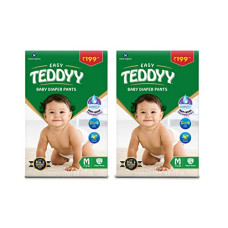 Deals, Discounts & Offers on Baby Care - TEDDYY Baby Diapers Pants Easy Medium 28 Count (Pack of 2)
