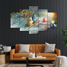 Deals, Discounts & Offers on  - Perpetual Paintings for Wall Decoration - Set of 5,3d Scenery Wall Painting for Living Room Large Size with Frames