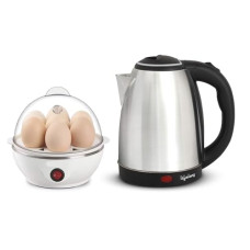 Deals and Offers on - Lifelong Electric Kettle & Egg Boiler Super Combo, 1.5 Litre Capacity, Auto Shut-Off Electric Kettle, Fast & Easy Boiling, 7 Egg Deals, Discounts & Offers on - Lifelong Electric Kettle & Egg Boiler Super Combo, 1.5 Litre Capacity, Auto Shut-Off Electric Kettle, Fast & Easy Boiling, 7 Egg