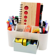 Deals, Discounts & Offers on  - TNT THE NEXT TREND Multipurpose Office Desktop Table Organizer Storage Box Remote Markers Pen Pencil Holder Cosmetic Makeup Stand (20.5L x 10W x 9.5H cm)