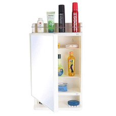 Deals and Offers on - BRANCO Bathroom Mirror Cabinet Rich Look with Mirror | Makeup Accessories Strong and Heavy Plastic Corner Organizer Cabinet | (Ivory) Deals, Discounts & Offers on - BRANCO Bathroom Mirror Cabinet Rich Look with Mirror | Makeup Accessories Strong and Heavy Plastic Corner Organizer Cabinet | (Ivory)