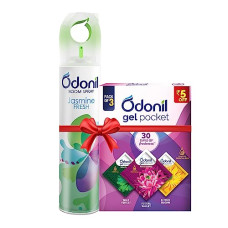 Deals and Offers on - Odonil Spray & Gel Pocket Combo : OdonilRoomAir FreshnerSpray, Jasmine Fresh - 220 ml + Odonil Gel Pocket Mix - 30g (Assorted pack of 3 new fragrances) | For Home & Office | Long Lasting Fragrance Deals, Discounts & Offers on - Odonil Spray & Gel Pocket Combo : OdonilRoomAir FreshnerSpray, Jasmine Fresh - 220 ml + Odonil Gel Pocket Mix - 30g (Assorted pack of 3 new fragrances) | For Home & Office | Long Lasting Fragrance