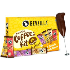 Deals and Offers on - Bevzilla 24 Flavoured Coffee Sachets & Frother Coffee Kit (24 X 2 Gram Sachets) | Makes 24 Cups | 6 Sachets Each Flavour | Turkish Hazelnut, Colombian Gold, French Vanilla & English Butterscotch | 100% Arabica Coffee Deals, Discounts & Offers on - Bevzilla 24 Flavoured Coffee Sachets & Frother Coffee Kit (24 X 2 Gram Sachets) | Makes 24 Cups | 6 Sachets Each Flavour | Turkish Hazelnut, Colombian Gold, French Vanilla & English Butterscotch | 100% Arabica Coffee