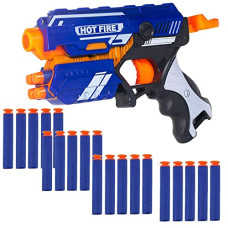 Deals, Discounts & Offers on  - WISHKEY Plastic Blaze Storm Manual Soft Suction Bullet Gun Toy with 20 Safe Soft Foam Bullets, Fun Target Shooting Battle Fight Game