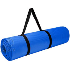 Deals, Discounts & Offers on  - LAKCY  Large Exercise Yoga mat for Women and Men Yoga mat with free carry Strap-6mm with Anti Slip texture and Sports, Fitness & Outdoors, Exercise Workout