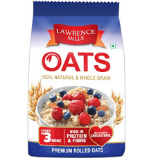 Deals, Discounts & Offers on  - Lawrence Mills Oats 1KG Pouch, 100% Natural & Whole Grain, High Premium Rolled Oats | Instant Oats