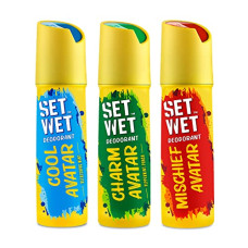Deals and Offers on - SET WET Deodorant Spray Perfume Cool, Charm & Mischief Avatar Deals, Discounts & Offers on - SET WET Deodorant Spray Perfume Cool, Charm & Mischief Avatar