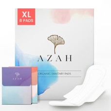 Deals, Discounts & Offers on Health & Personal Care - AZAH Sanitary Pads For Women (Pack of 8 XL) 100% Organic Sanitary Pads for Women High Absorption Cotton Sanitary Pads