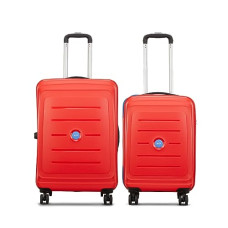 Deals, Discounts & Offers on  - VIP Corsa Ultra Strong Polypropylene Hardsided Luggage Spinner Dual Wheels with Ergonomic Grip Handle Set of 2 (55cm+66cm) Red
