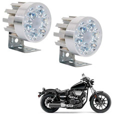 Deals, Discounts & Offers on  - Adroitz Mini 6 Led Round Fog Auxiliary Light with Metal Stand For Honda Cb (Set of 2)