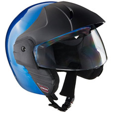 Deals and Offers on - Studds Ninja Concept ECO Open Face Helmet Helmet (Flame Blue, M) Deals, Discounts & Offers on - Studds Ninja Concept ECO Open Face Helmet Helmet (Flame Blue, M)