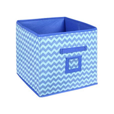 Deals, Discounts & Offers on  - Amazon Brand - Solimo Printed Fabric Storage Box, Small, Set of 1, Blue