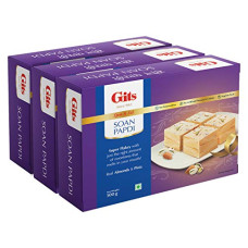 Deals, Discounts & Offers on  - Gits Soan Papdi, Ready to Eat Indian Dessert, Pure Veg, Preservative Free, 1500g (Pack of 3, 500g Each), White