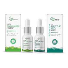 Deals, Discounts & Offers on Beauty Care - CGG Cosmetics Am/Pm Acne Reduction Combo - 2% Niacinamide & 2% Salicylic Acid Face Serum, Targets skin