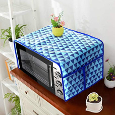 Deals, Discounts & Offers on  - PrettyKrafts Microwave Oven Top Cover, Microwave Cover with Pockets Free Size, with 4 Utility Pockets, Trio Blue