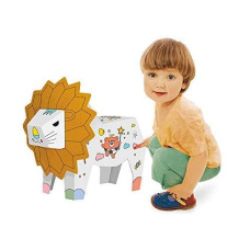 Deals and Offers on - Crackles DIY 3D Paper`s Cardboard Folding Coloring Craft Animals Series-Lion Deals, Discounts & Offers on - Crackles DIY 3D Paper`s Cardboard Folding Coloring Craft Animals Series-Lion